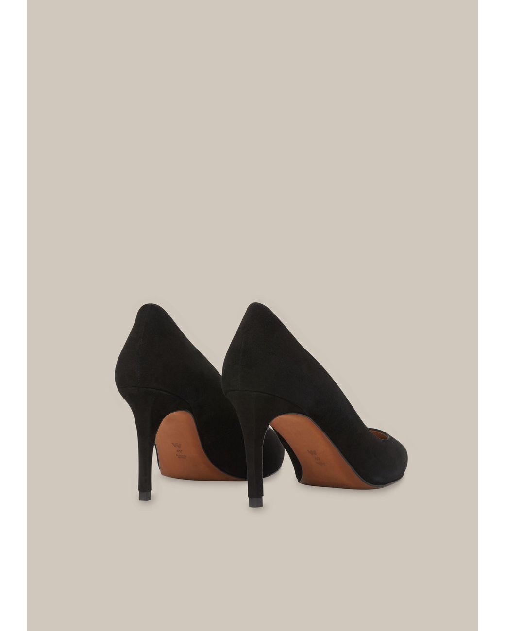 Whistles Natural Cari Mid Suede Point Pump