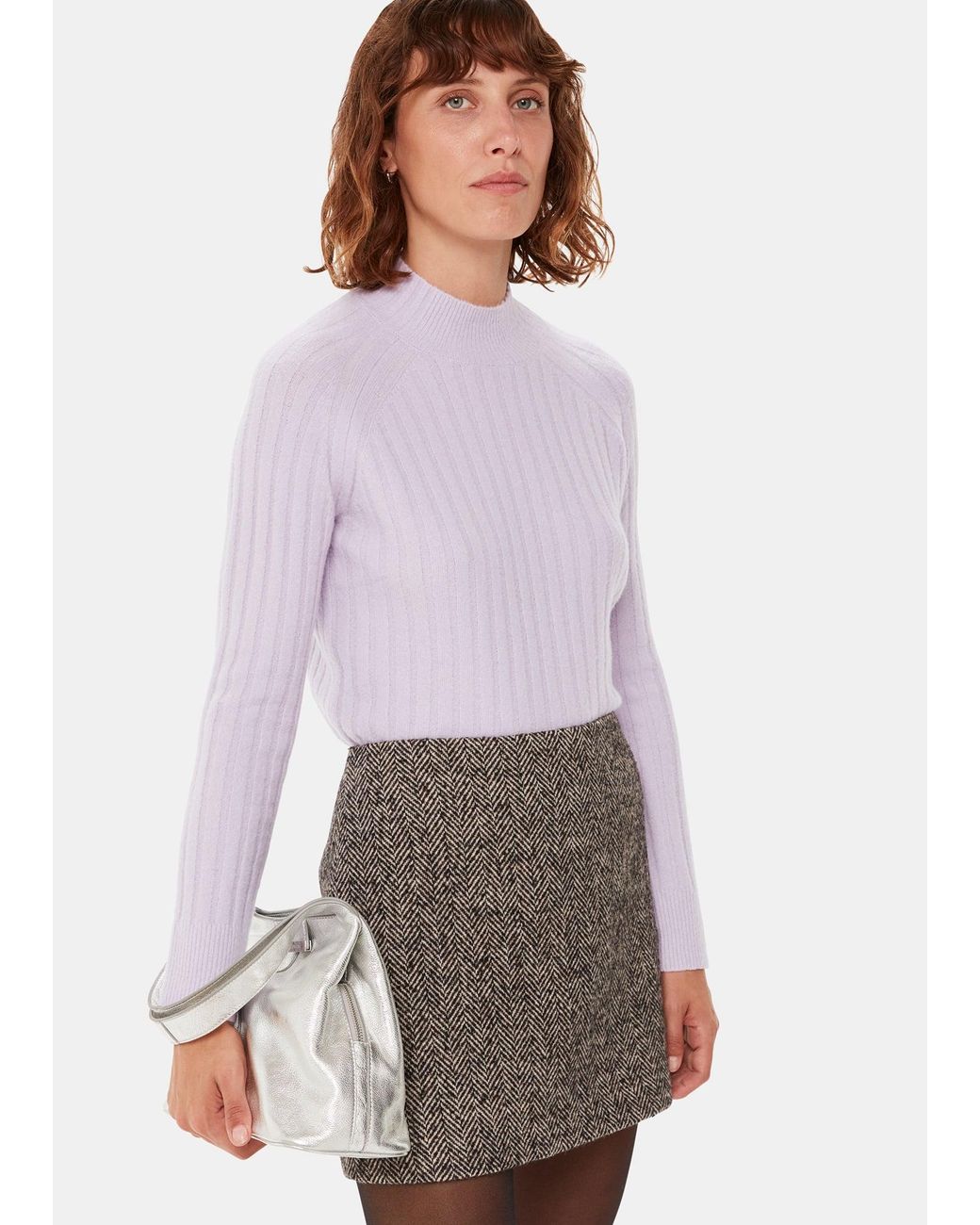 Whistles White Ribbed Sponge Knit