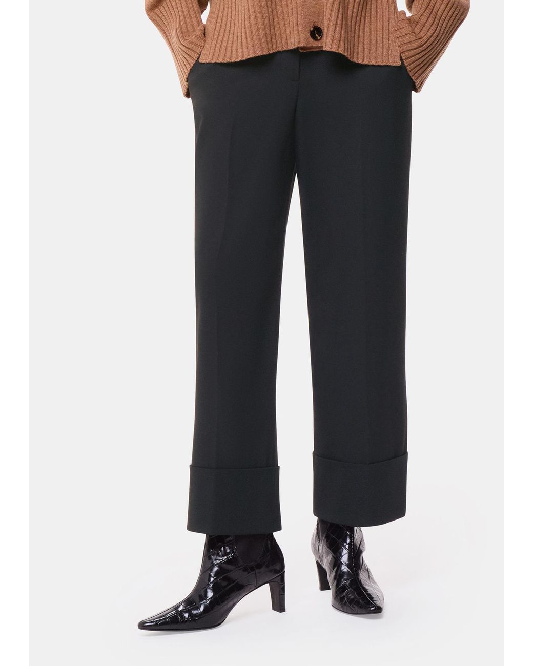 Whistles Blue Sabrina Turn Up Trouser