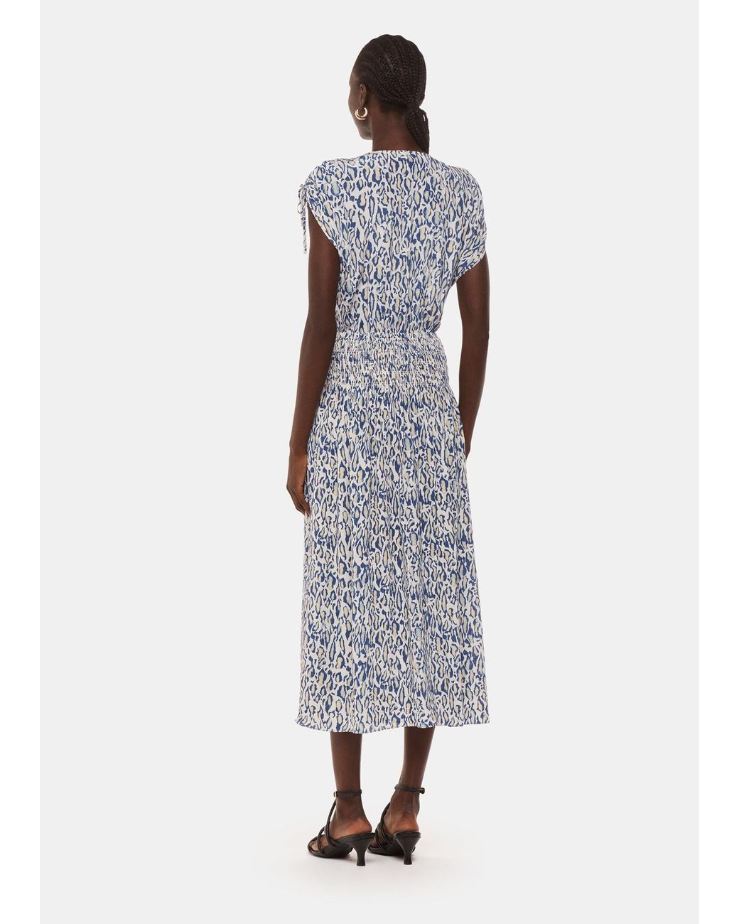 Whistles White Flaming Leopard Print Dress