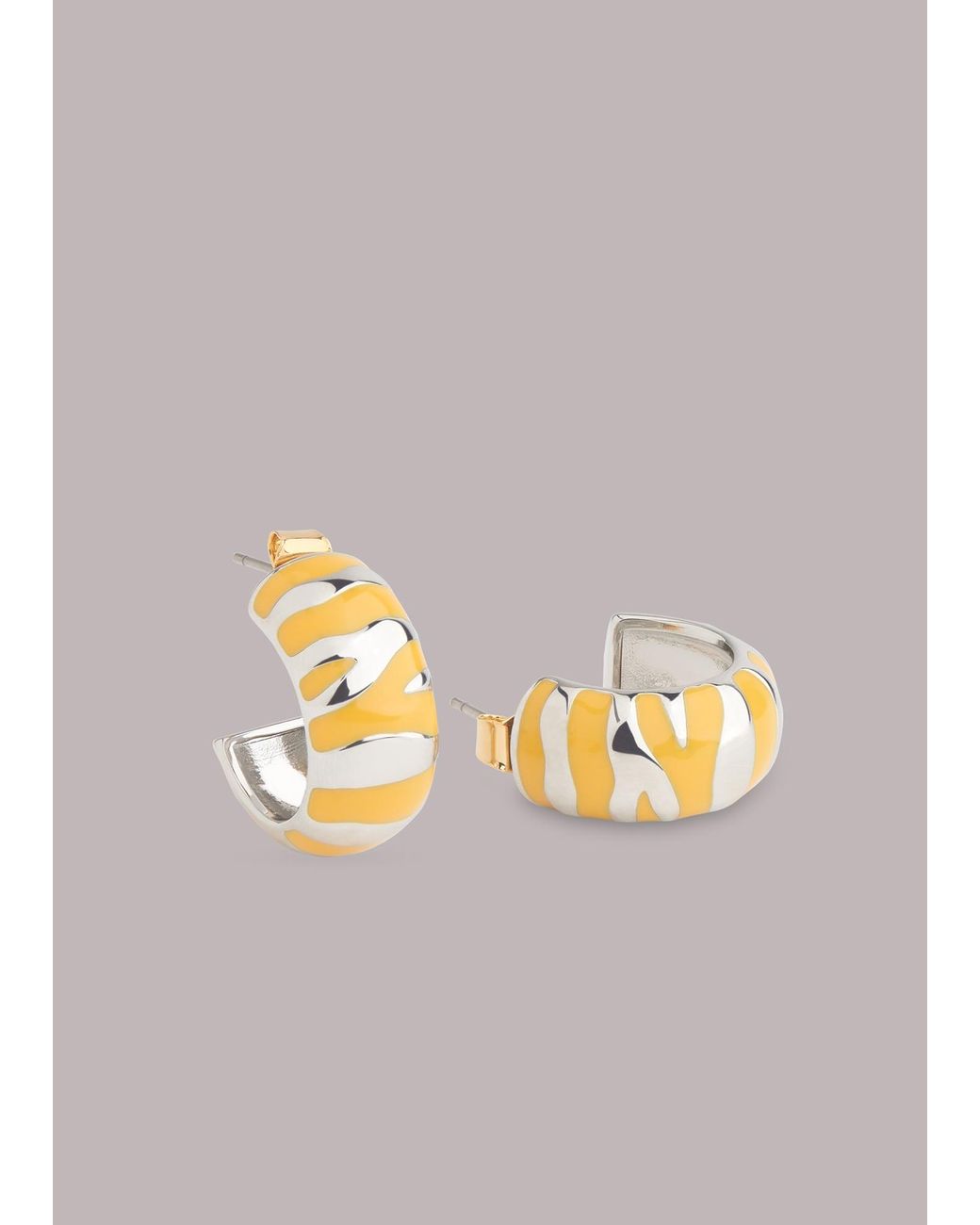Whistles Metallic Enamel Tiger Stripe Hoop