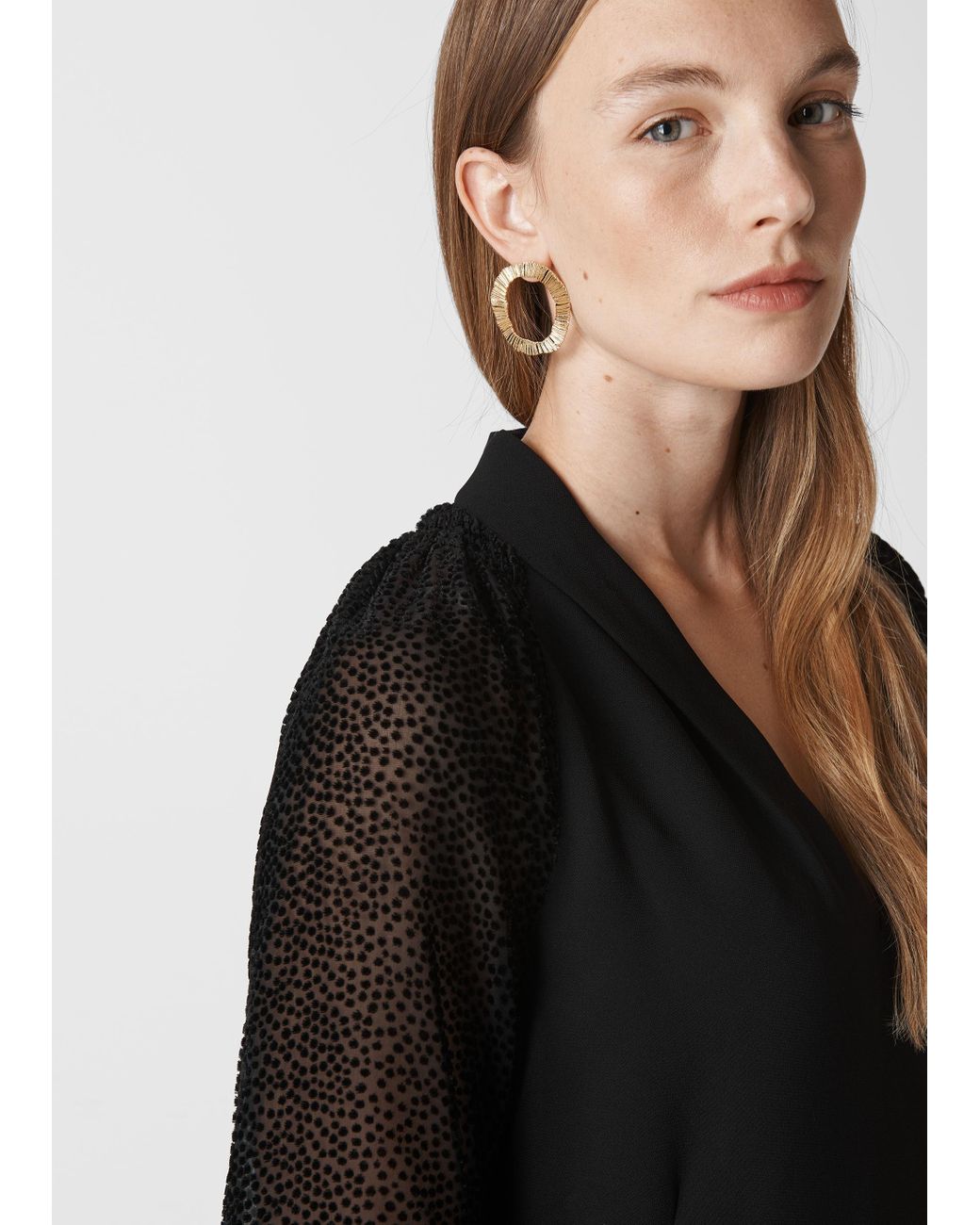 whistles lina dobby sleeve dress
