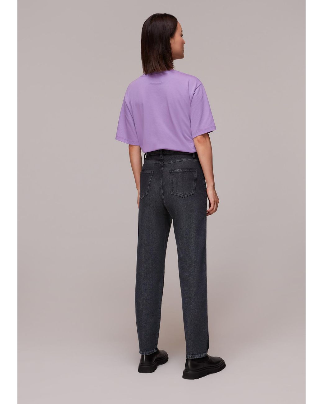 Whistles Purple Authentic Mom Jean