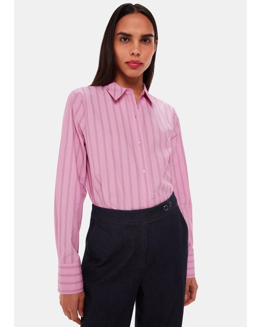 Whistles Red Stripe Boxy Fit Shirt