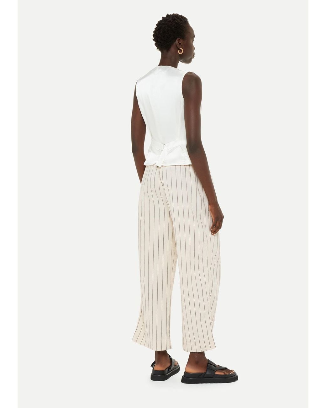 Whistles Natural Natasha Stripe Trouser
