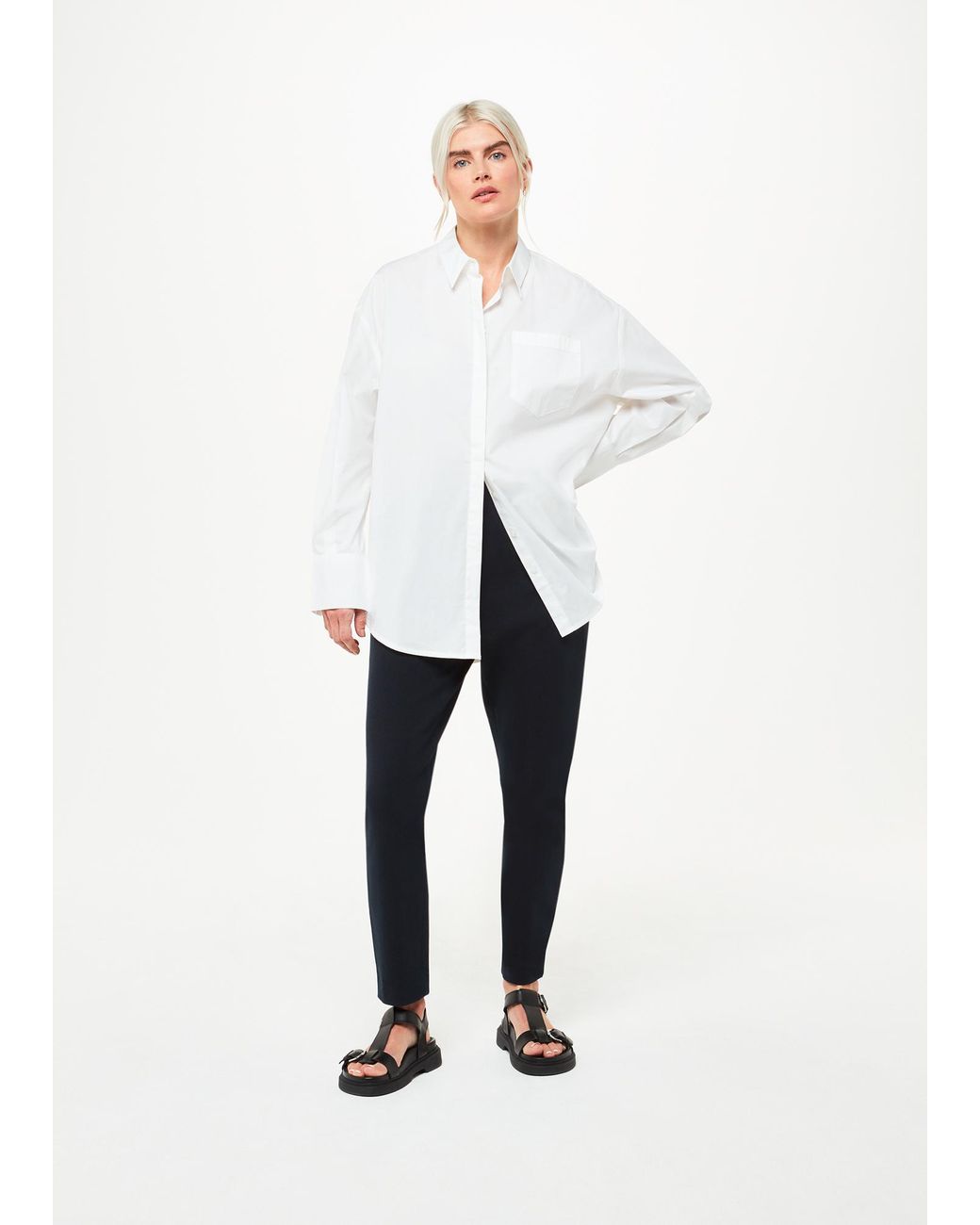 Whistles White Petite Super Stretch Trouser