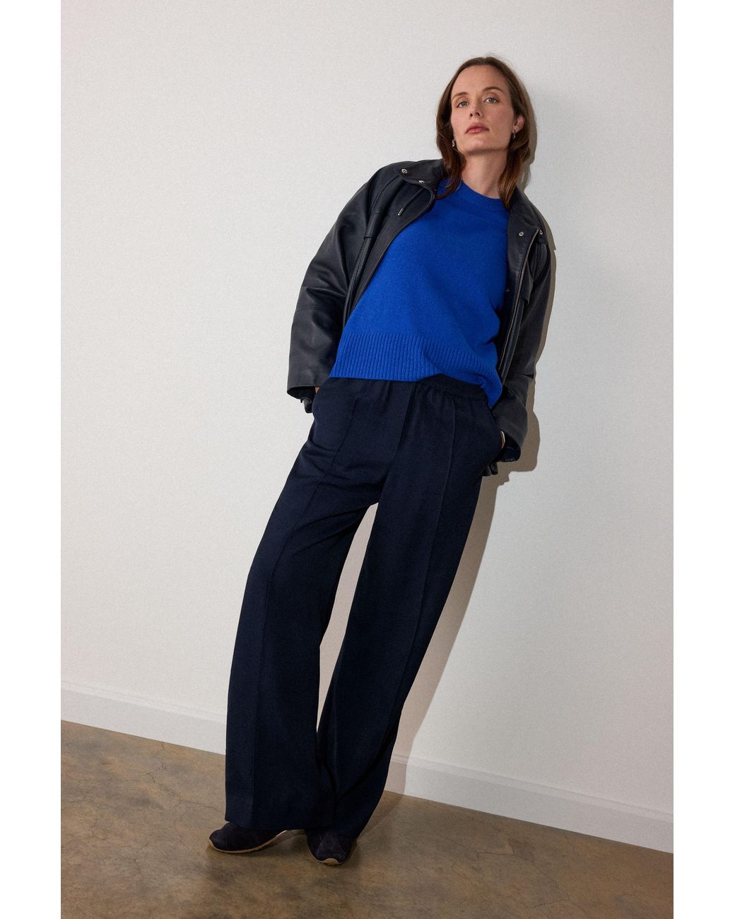 Whistles Blue Wool Knitted Tee