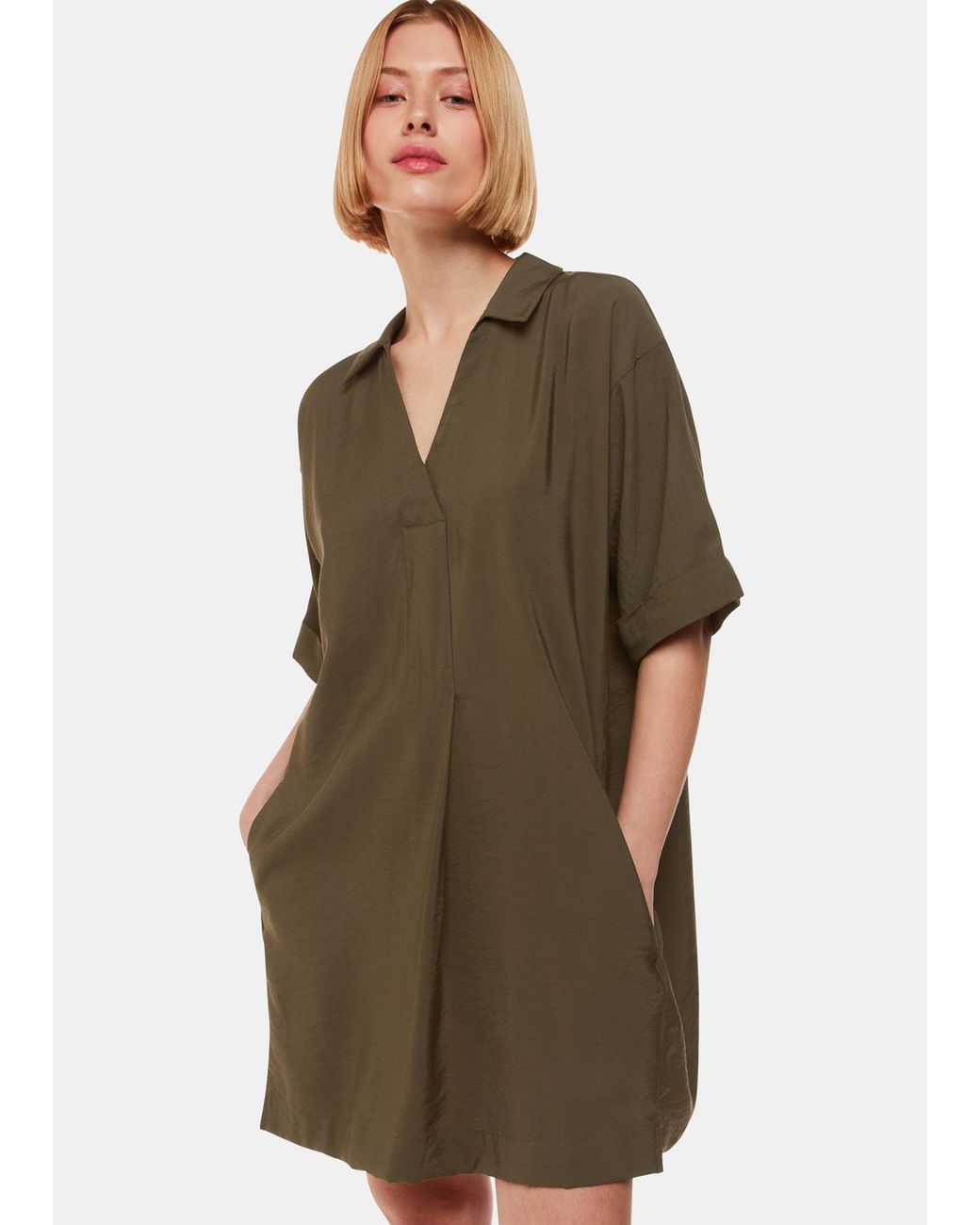 Whistles Green Melanie Dress