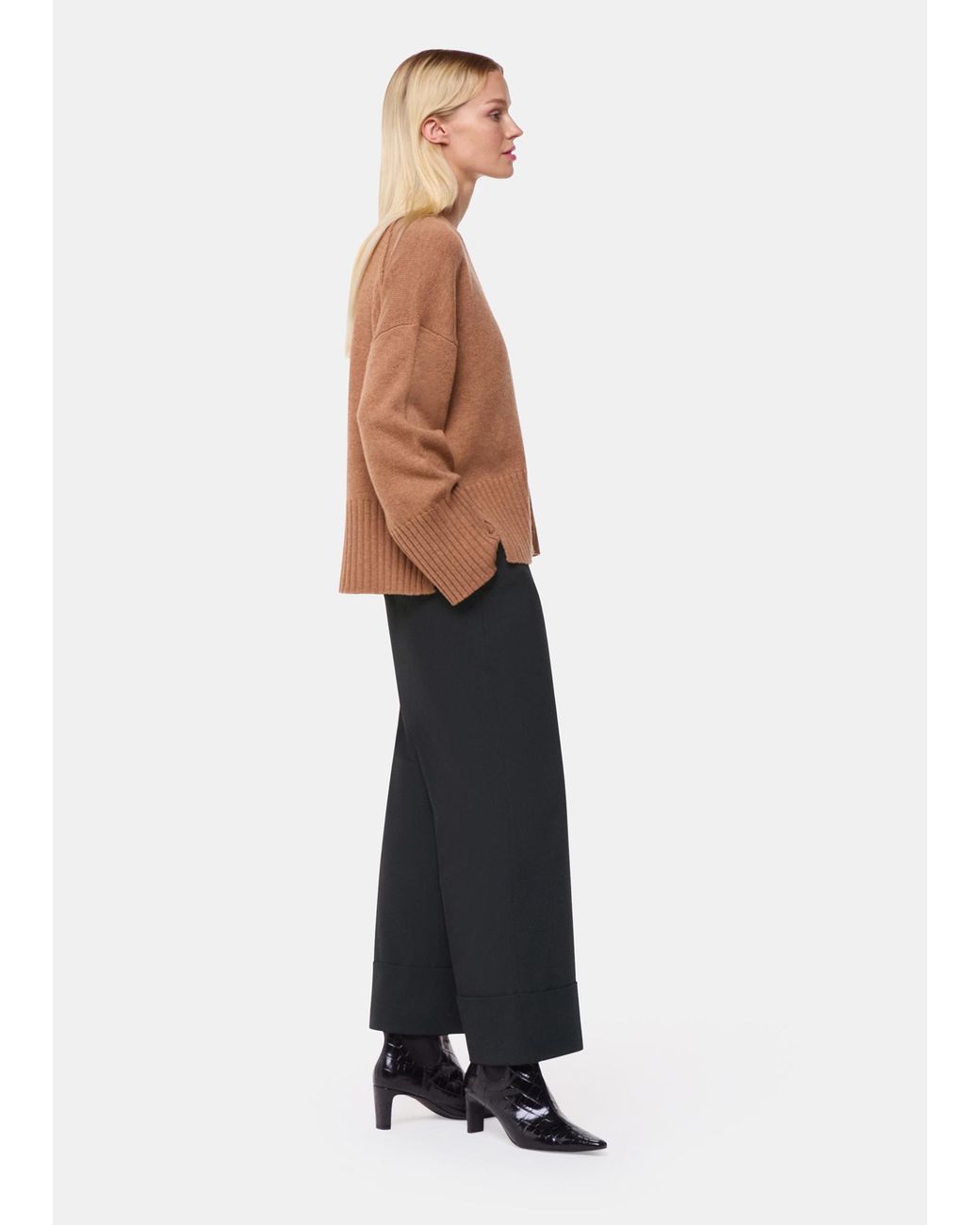 Whistles Blue Sabrina Turn Up Trouser
