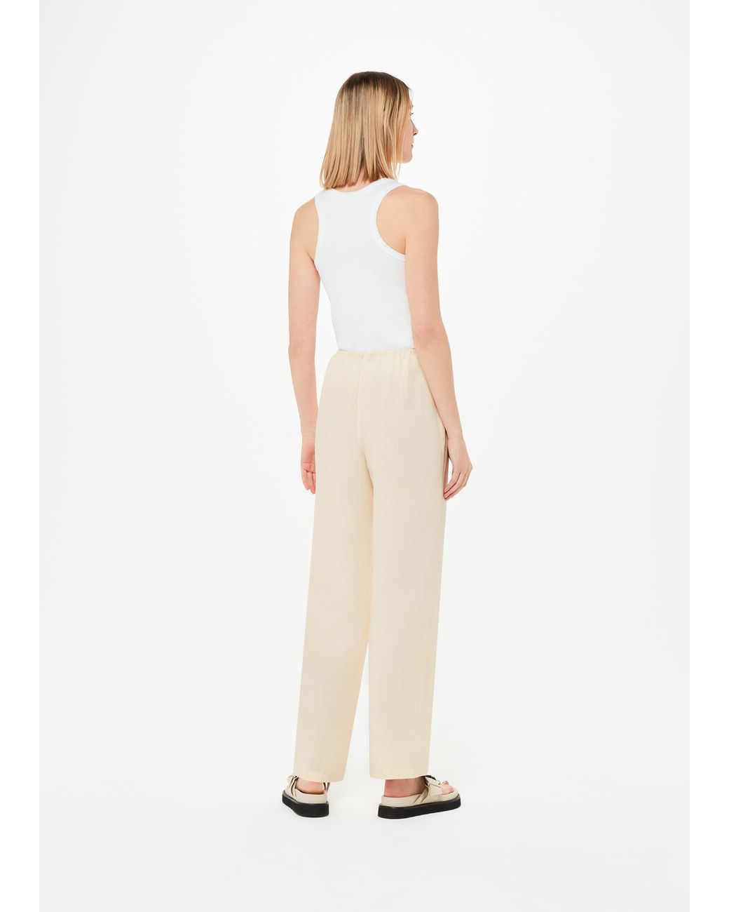 Whistles Orange Anika Tie Front Trouser