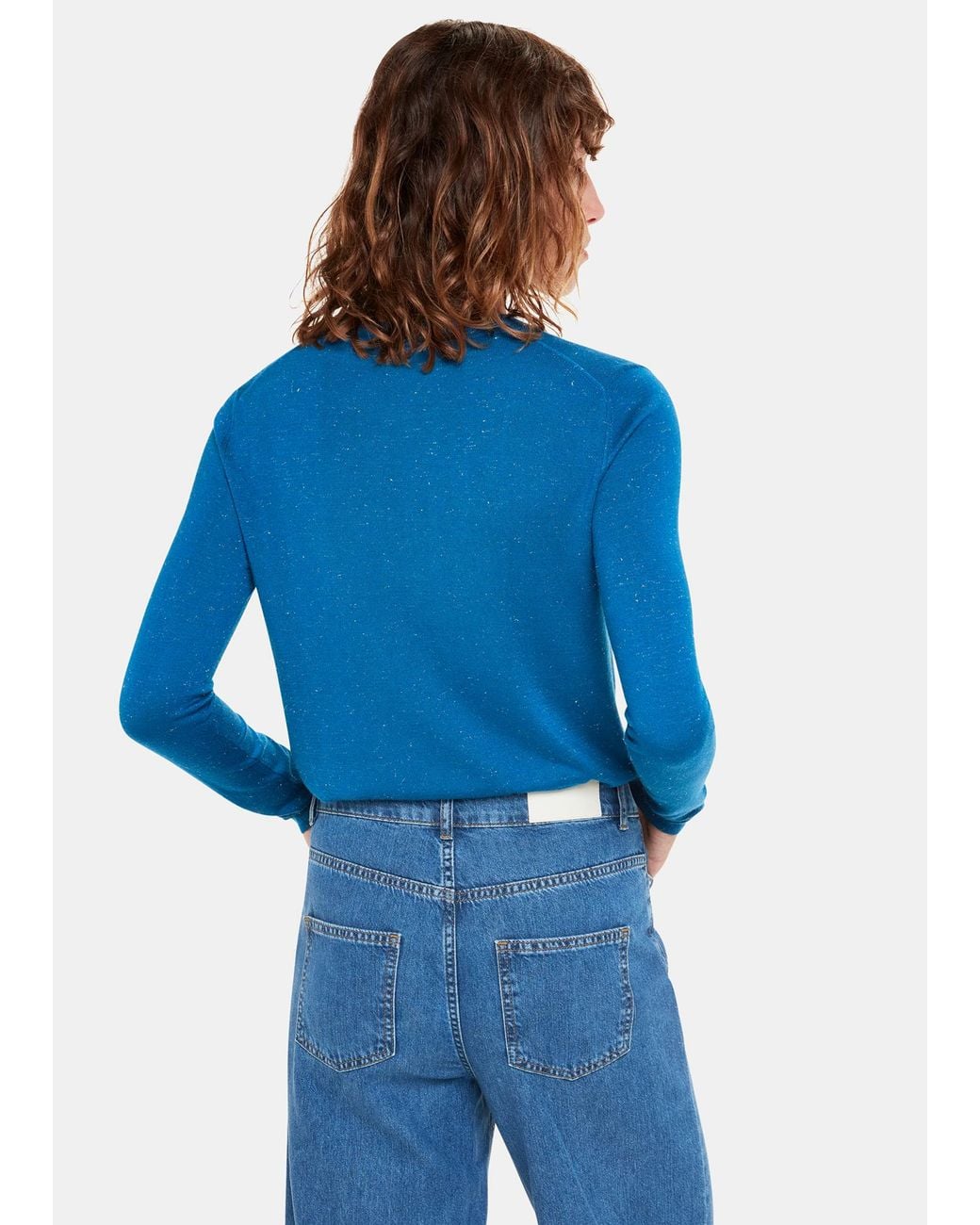 Whistles Blue Annie Sparkle Crew Neck