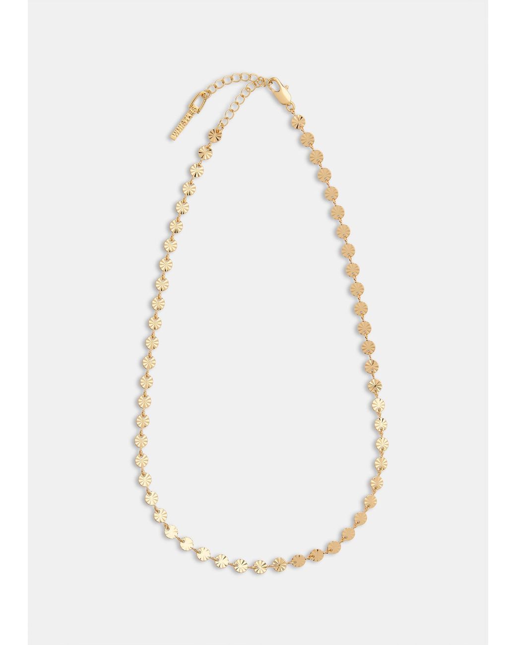 Whistles White Textured Circle Chain Necklace