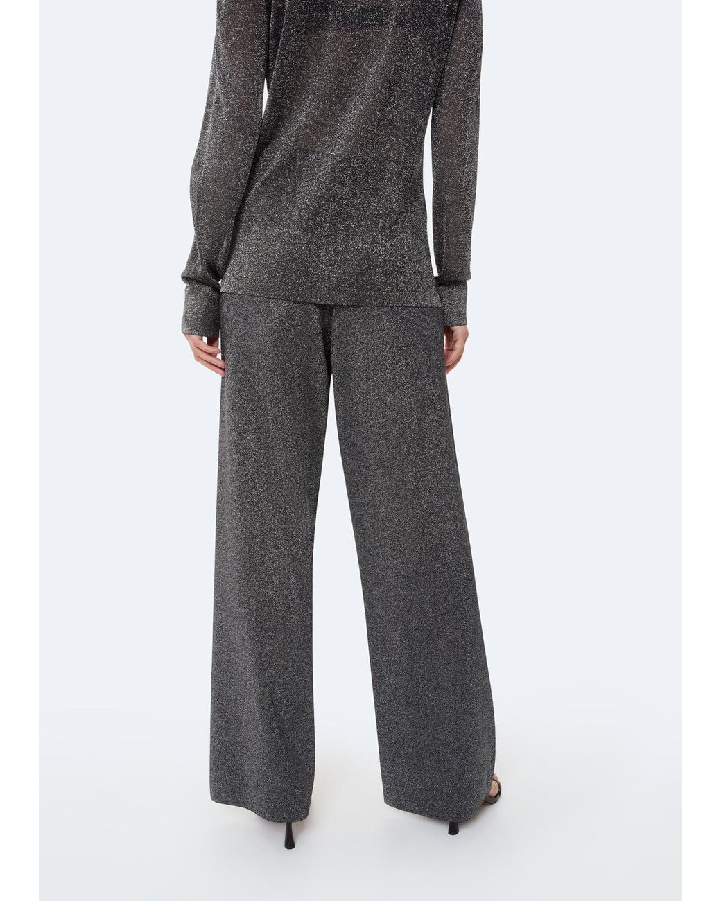 Whistles Gray Sparkle Knitted Trouser