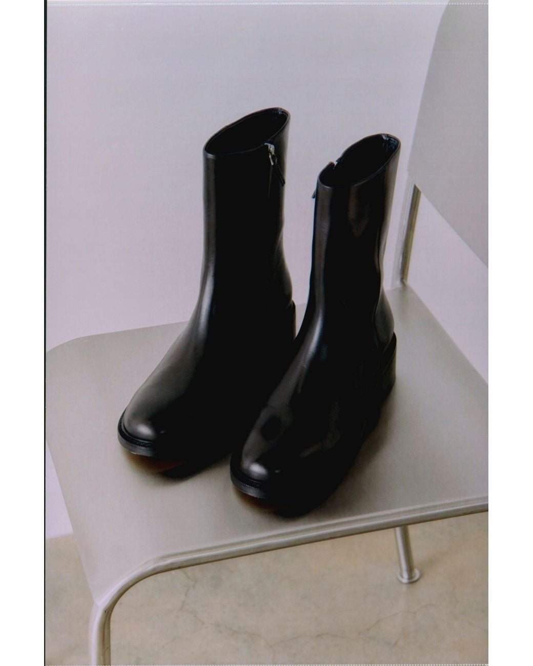 Whistles Black Clean Leather Chelsea Boot