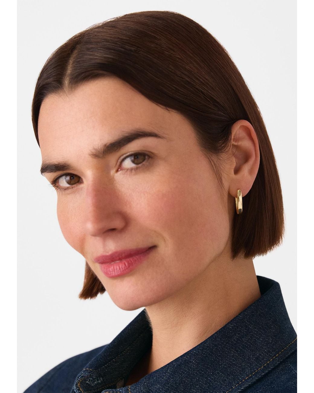 Whistles Metallic Oval Earring