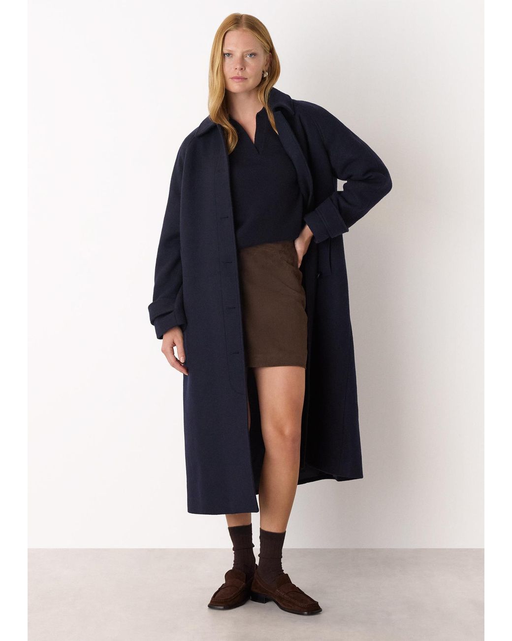 Whistles Black Wool Collar Neck Knit