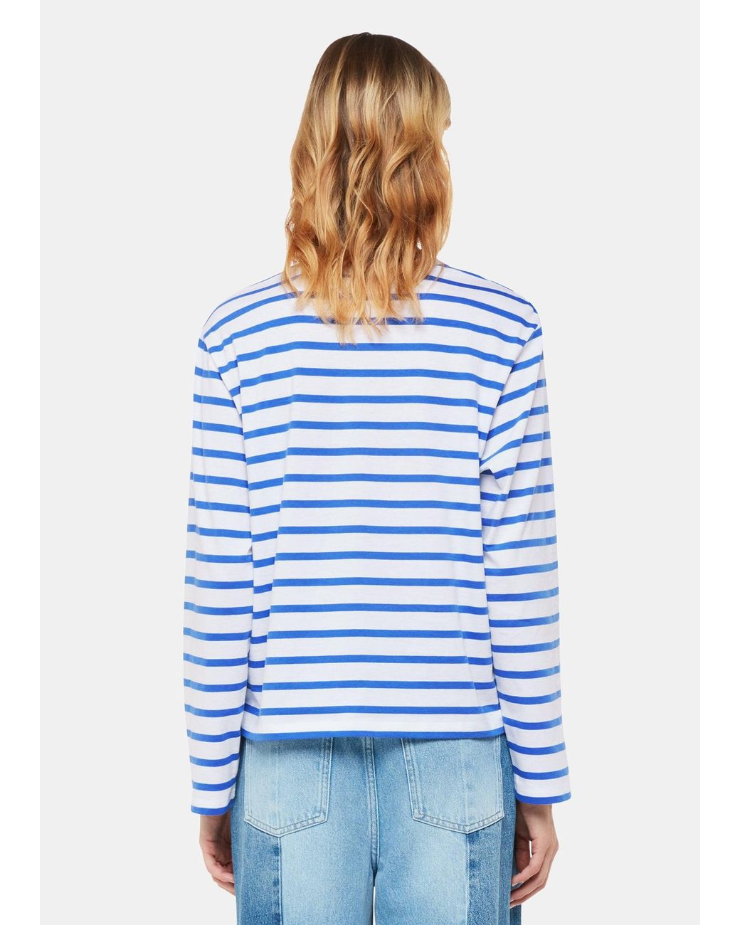 Whistles Blue Stripe Cotton Top