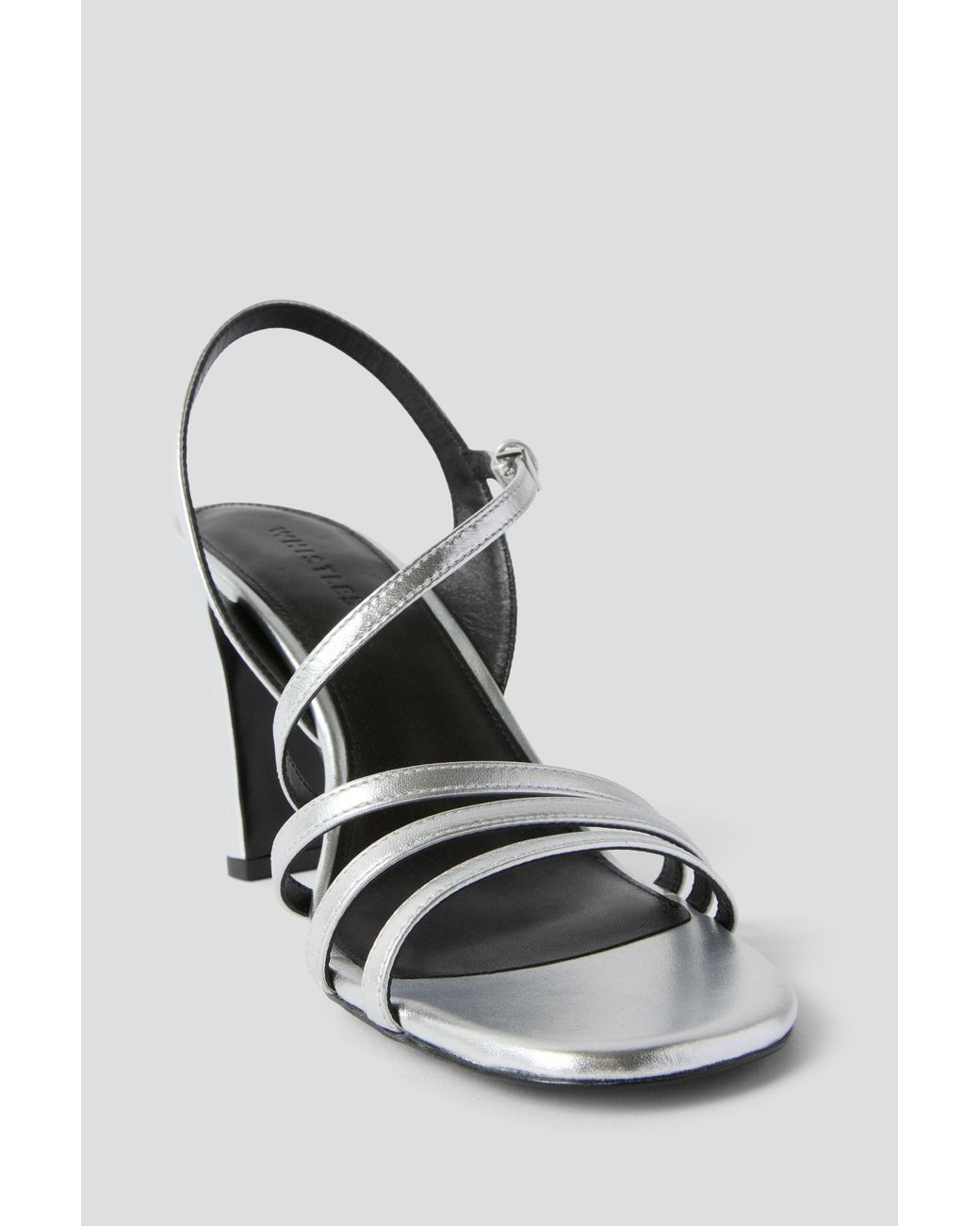 Whistles Gray Strappy Block Heel Sandal