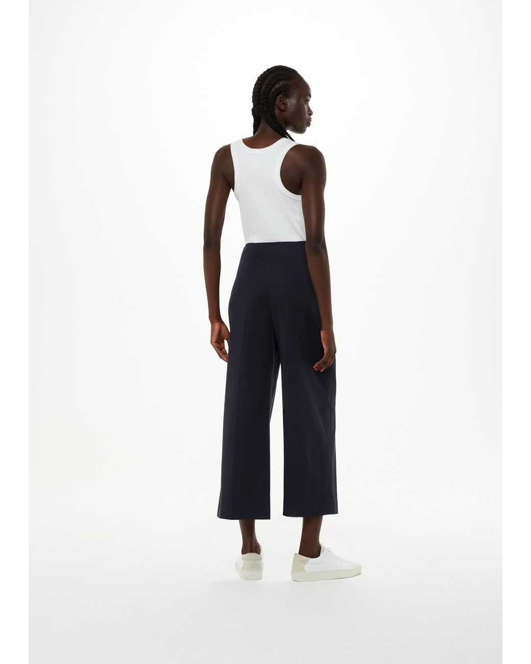 Whistles Blue Katie Cropped Trouser