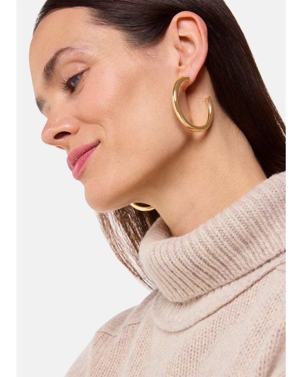Whistles Natural Tubular Large Hoop