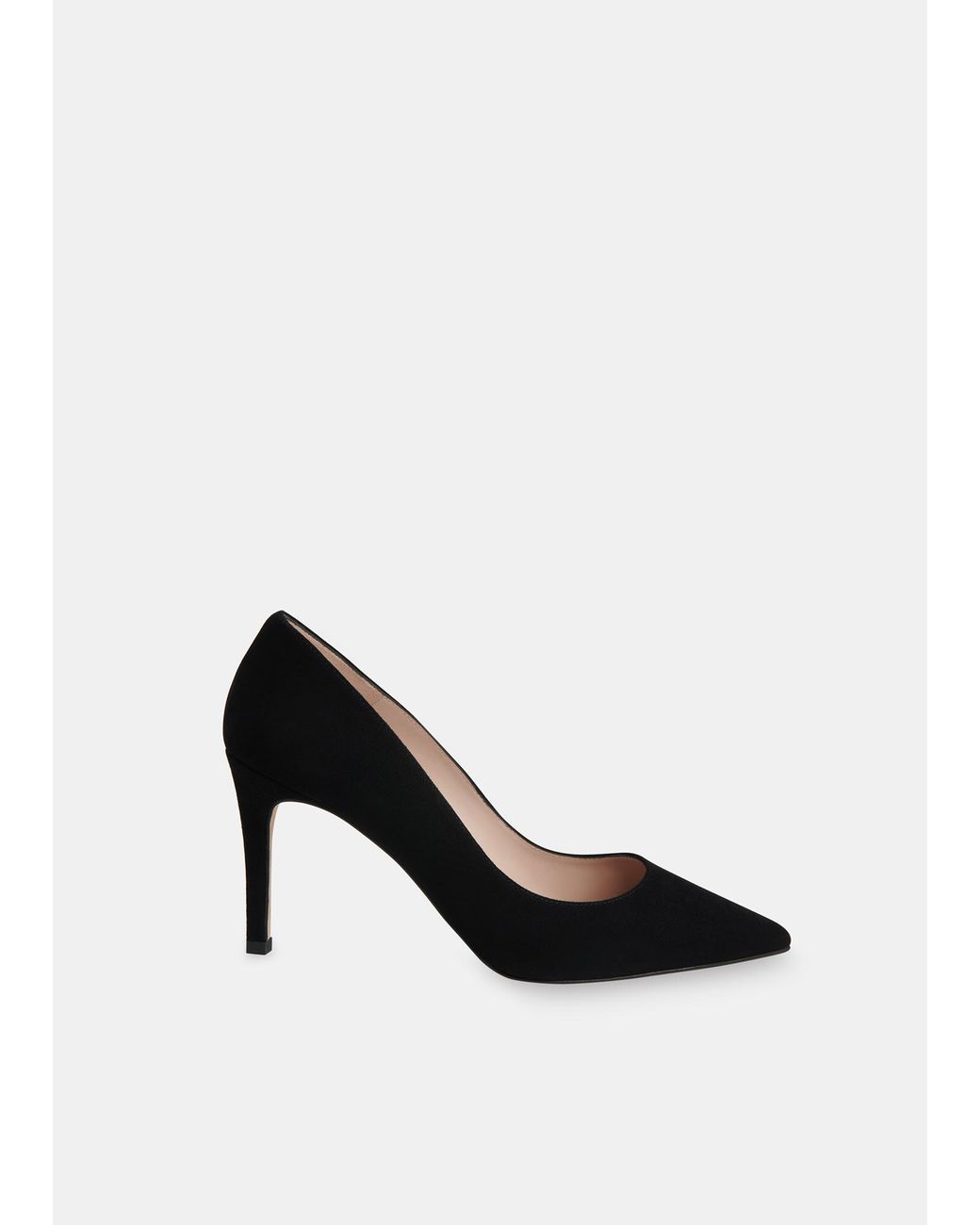 Whistles Black Corie Suede Heeled Pump