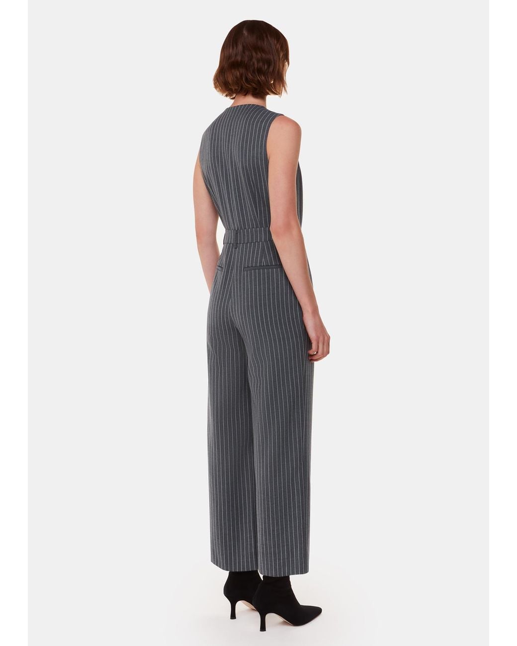 Whistles Blue Pinstripe Jumpsuit