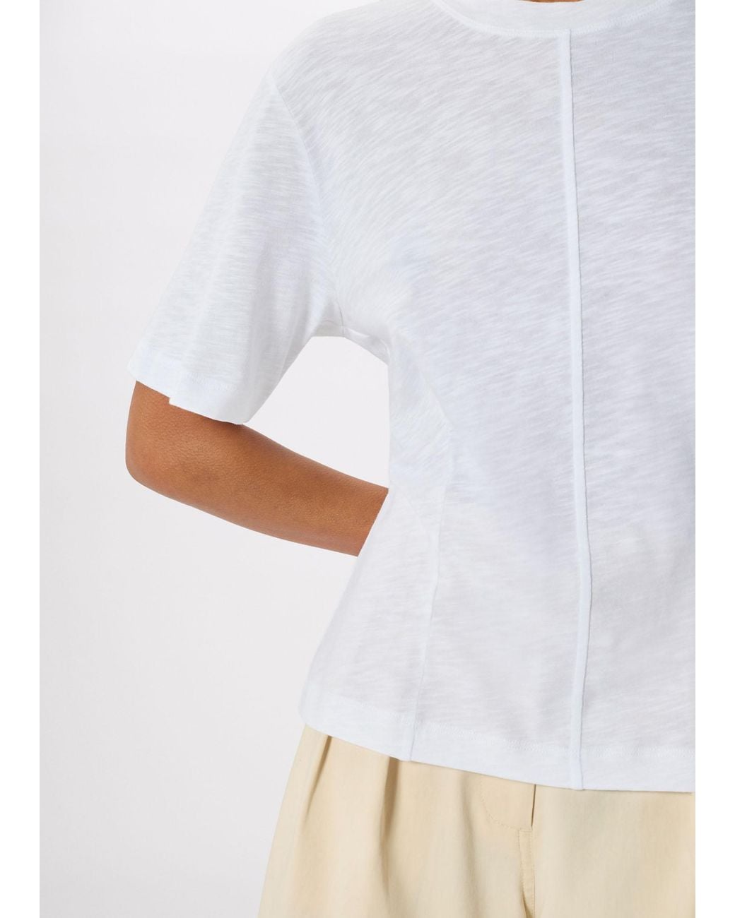 Whistles White Seam Front Detail Tee