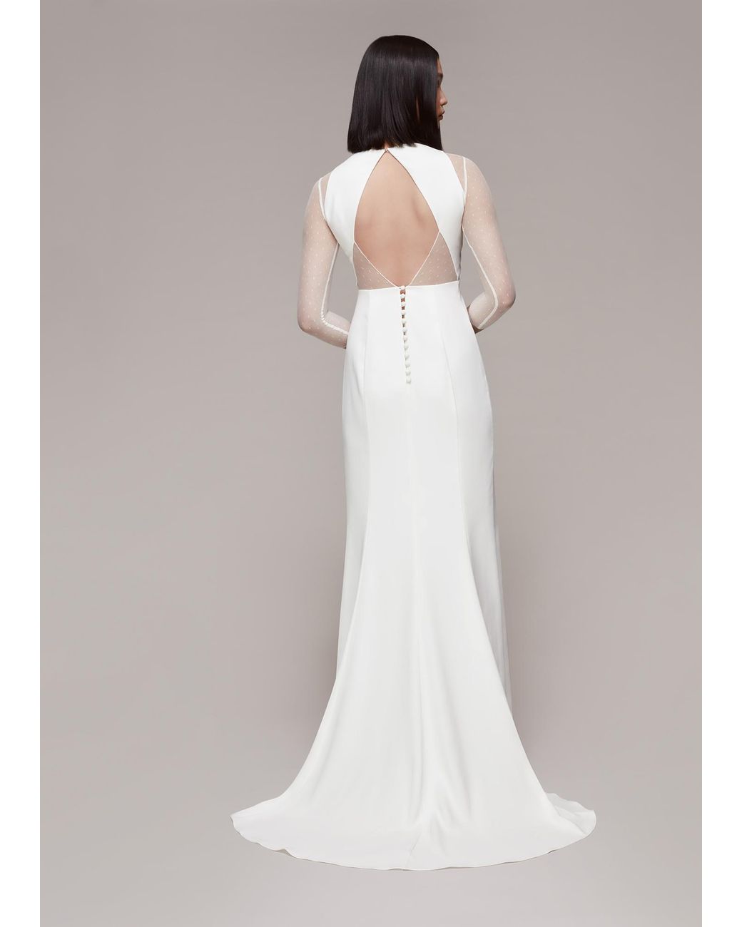 Whistles White Cecilia Dobby Wedding Dress
