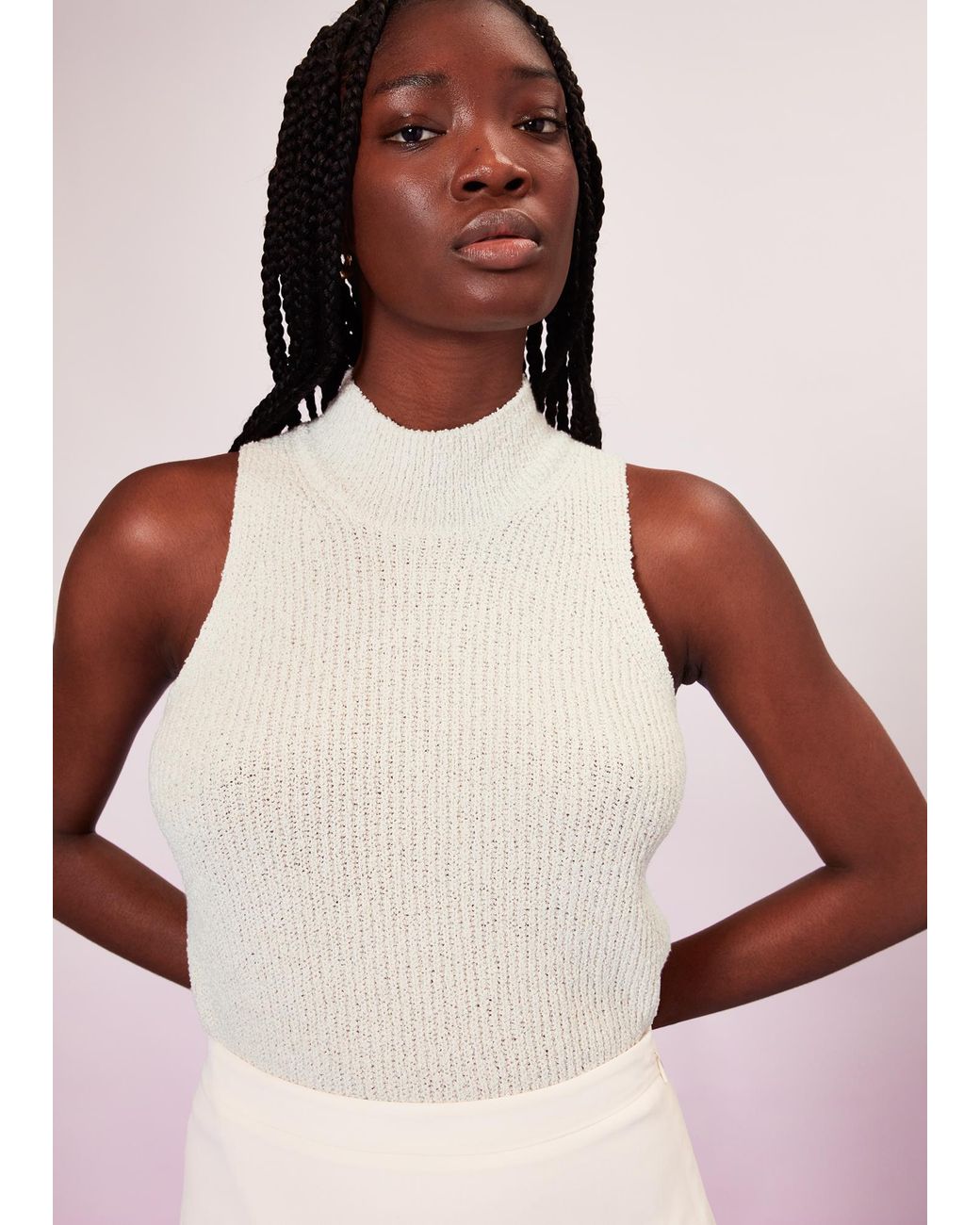 Whistles Natural High Neck Knit