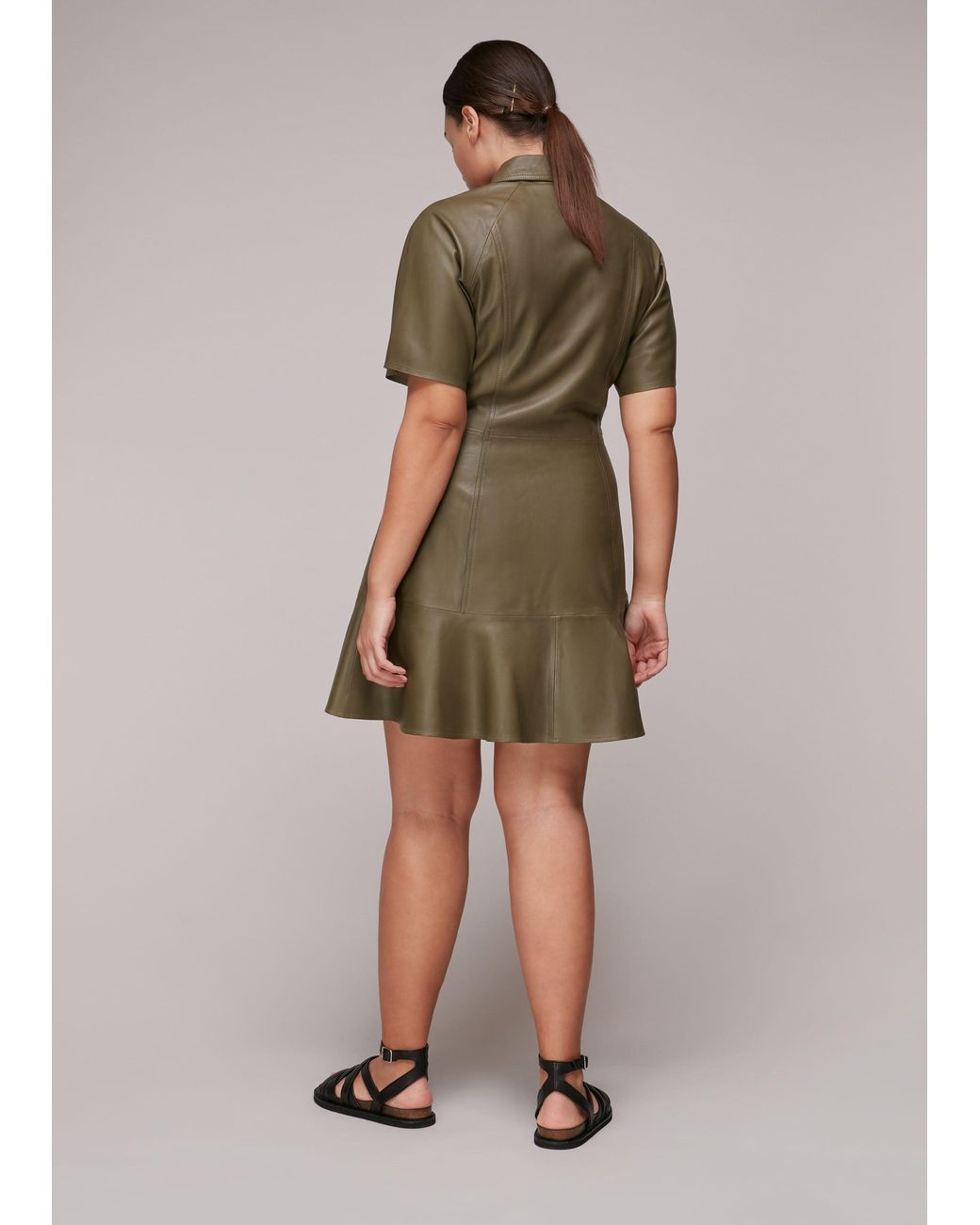 Whistles Natural Leather Mini Dress