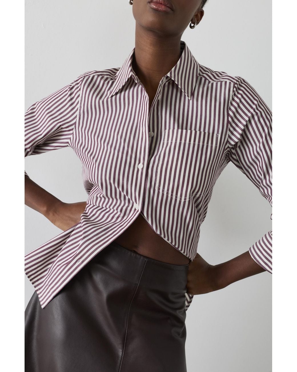 Whistles Multicolor Relaxed Fit Stripe Shirt