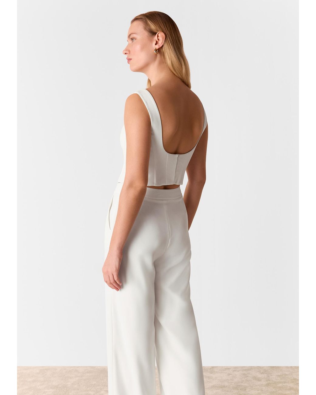 Whistles White Structured Corset Bridal Top