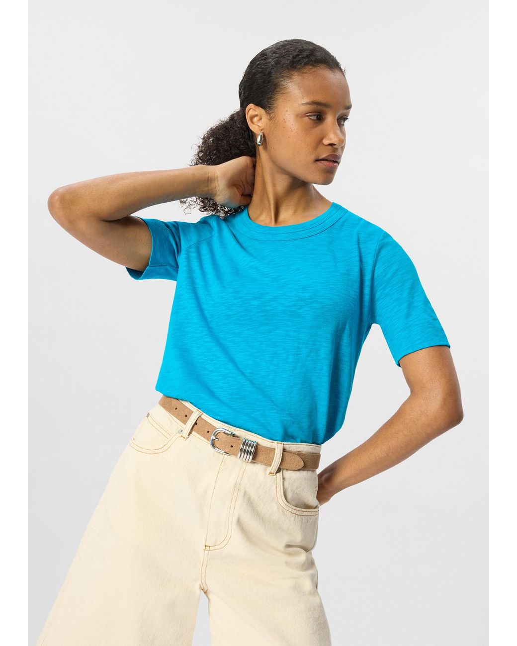 Whistles Blue Rosa Double Trim T-Shirt