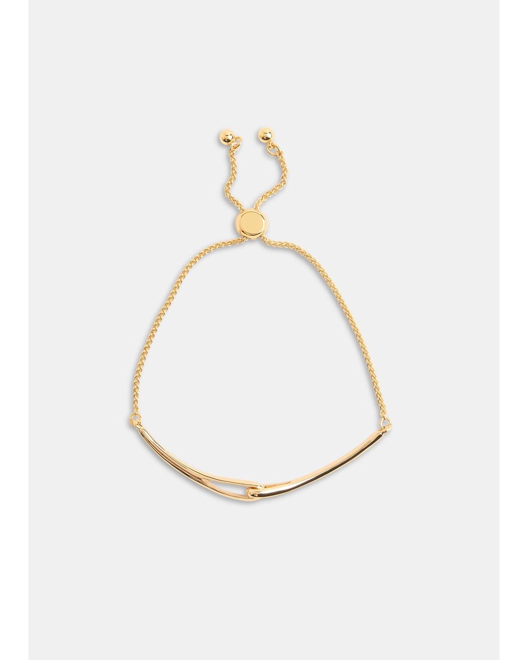 Whistles White Link Detail Slider Bracelet