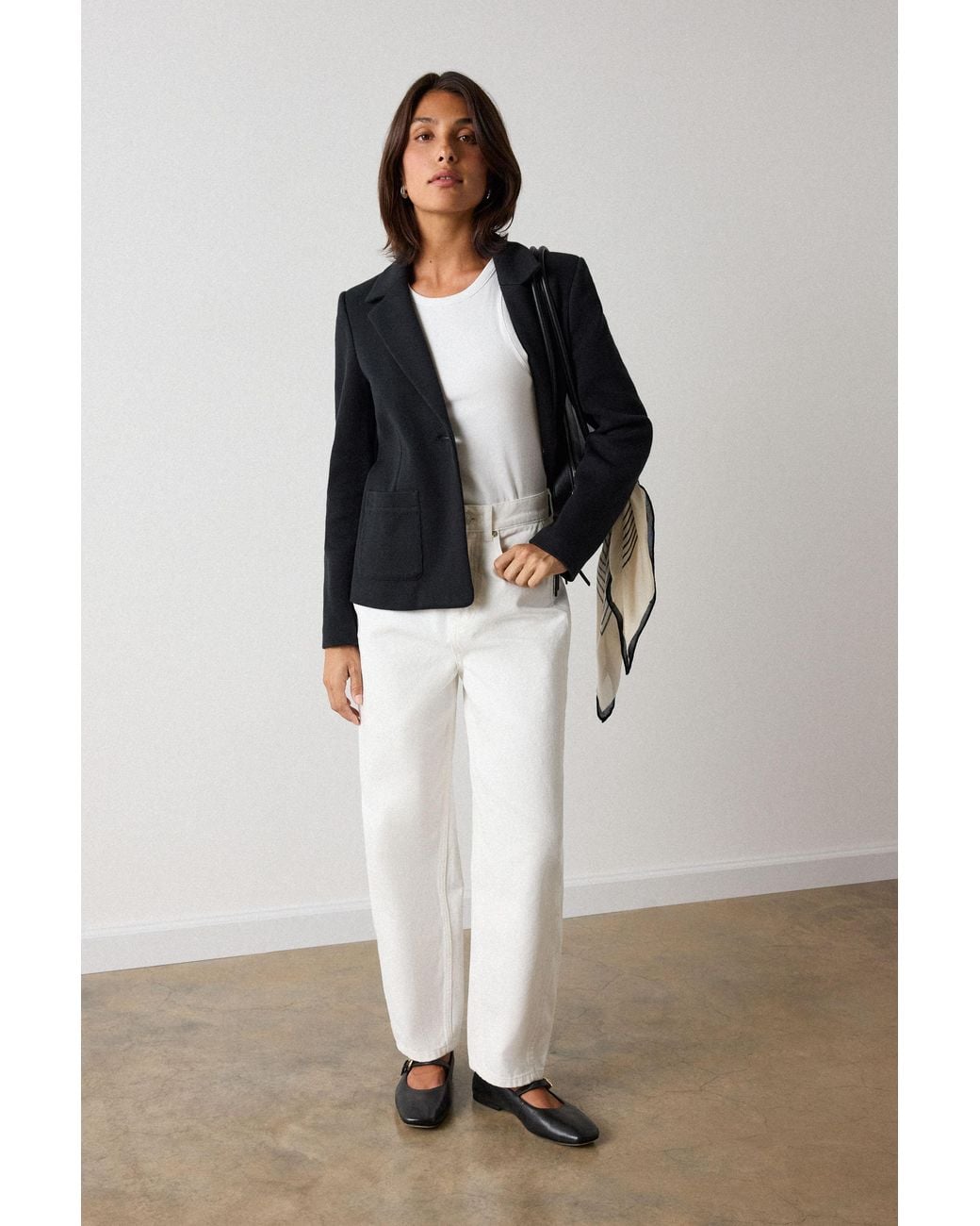 Whistles Black Jersey Jacket