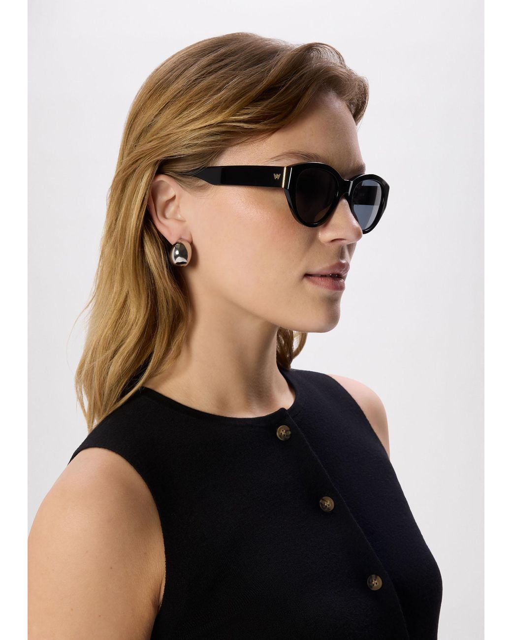 Whistles Gray Cat Eye Sunglasses