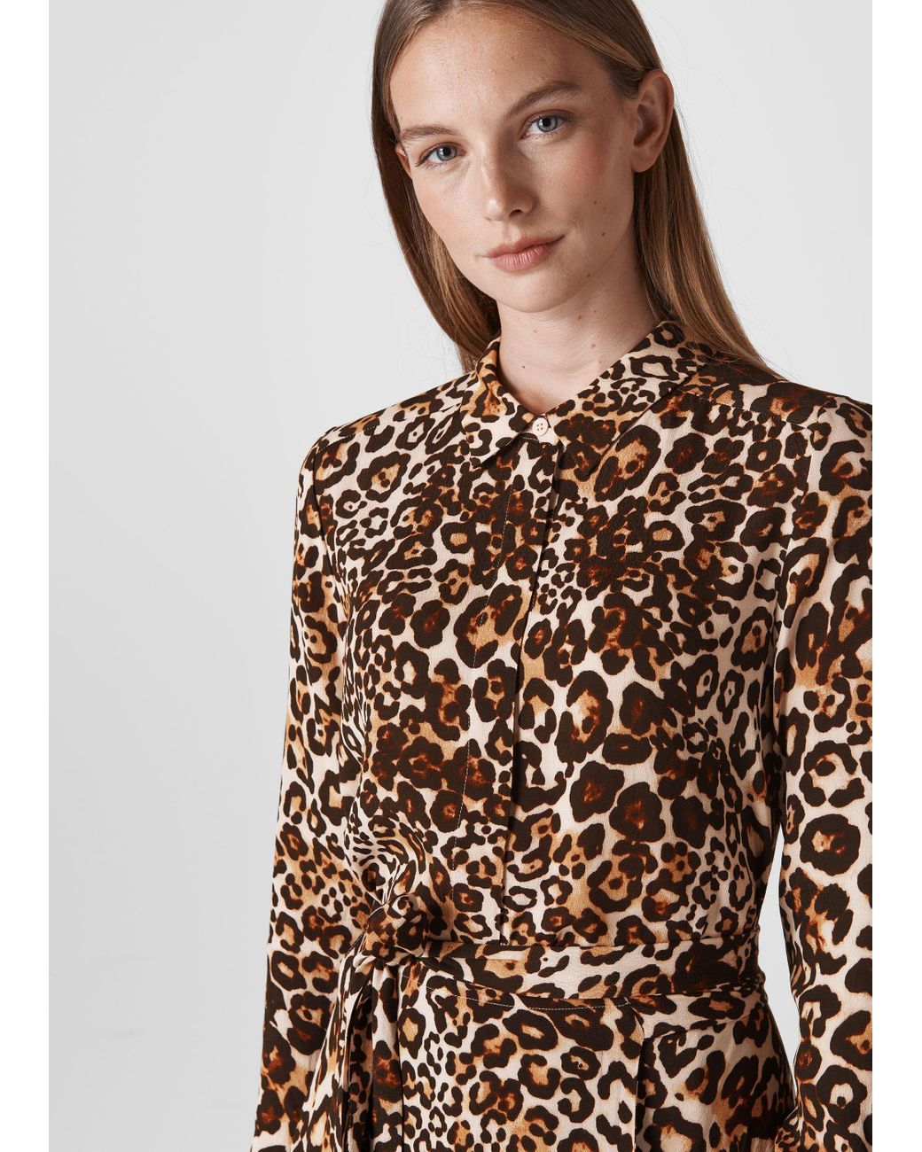 whistles exclusive animal print wrap dress
