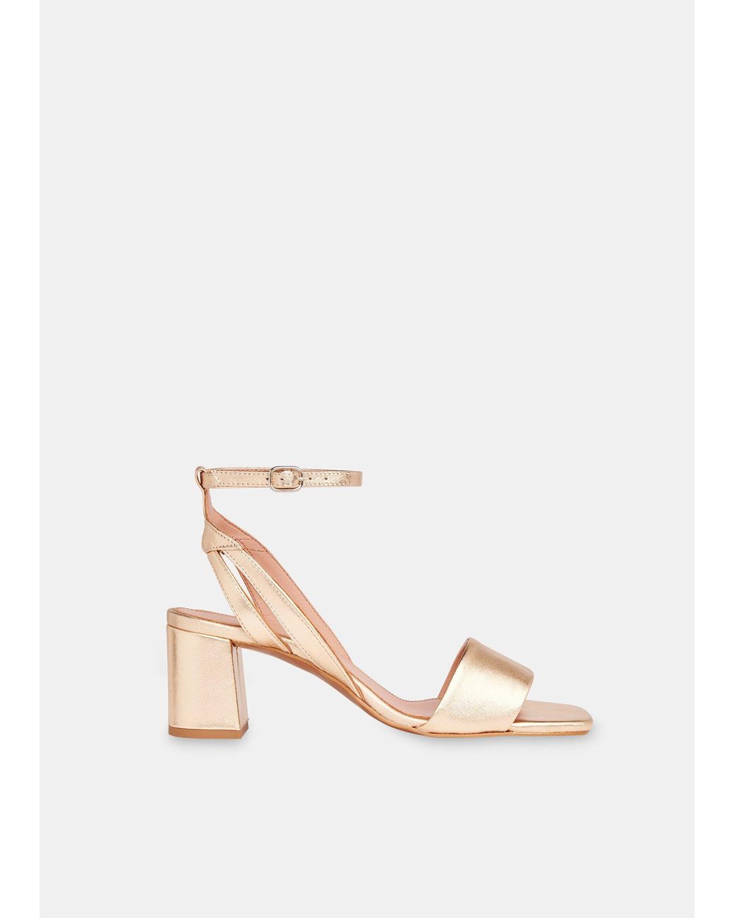 Whistles Blue Eden Block Heel Sandal