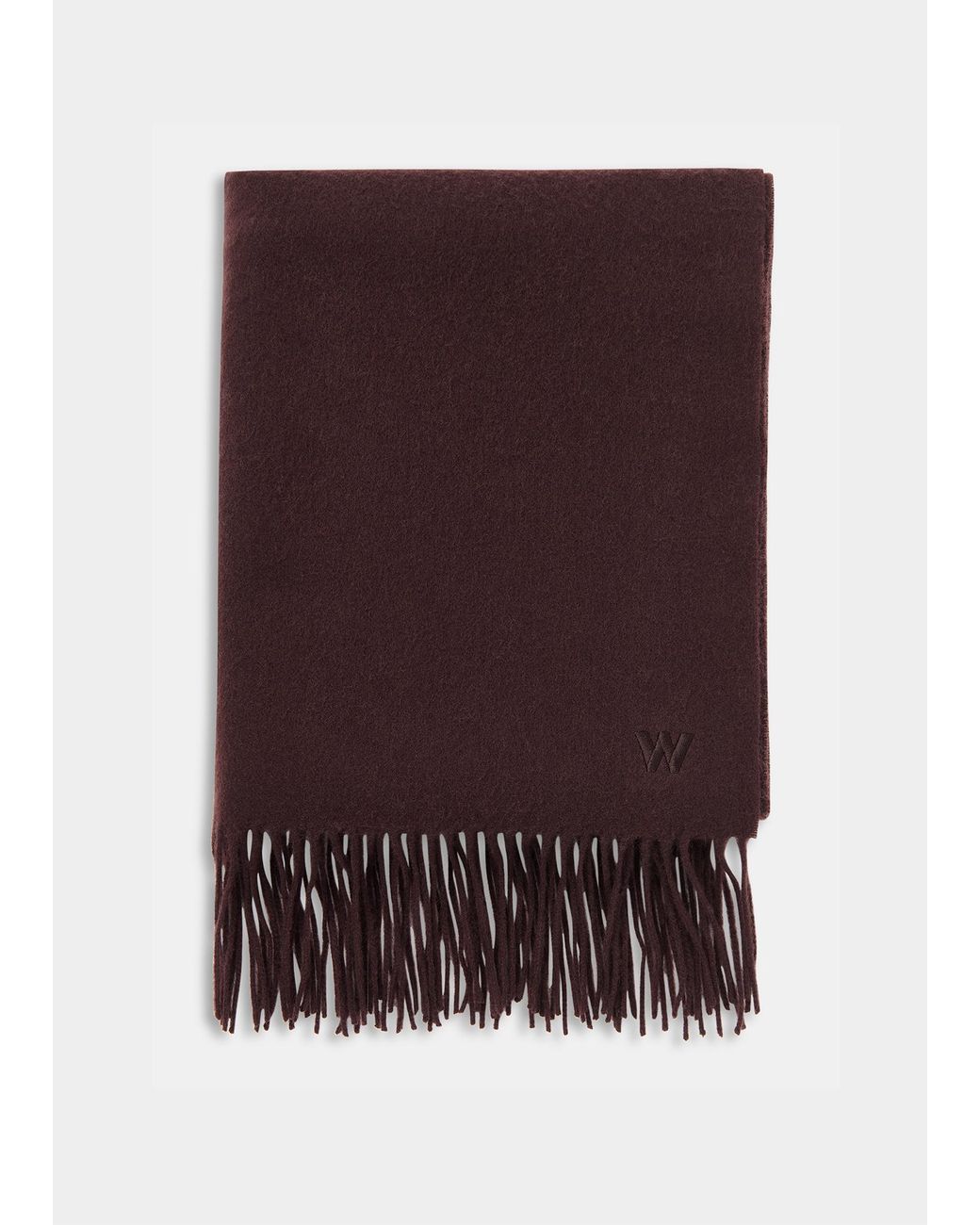 Whistles Purple Fringed Blanket Scarf