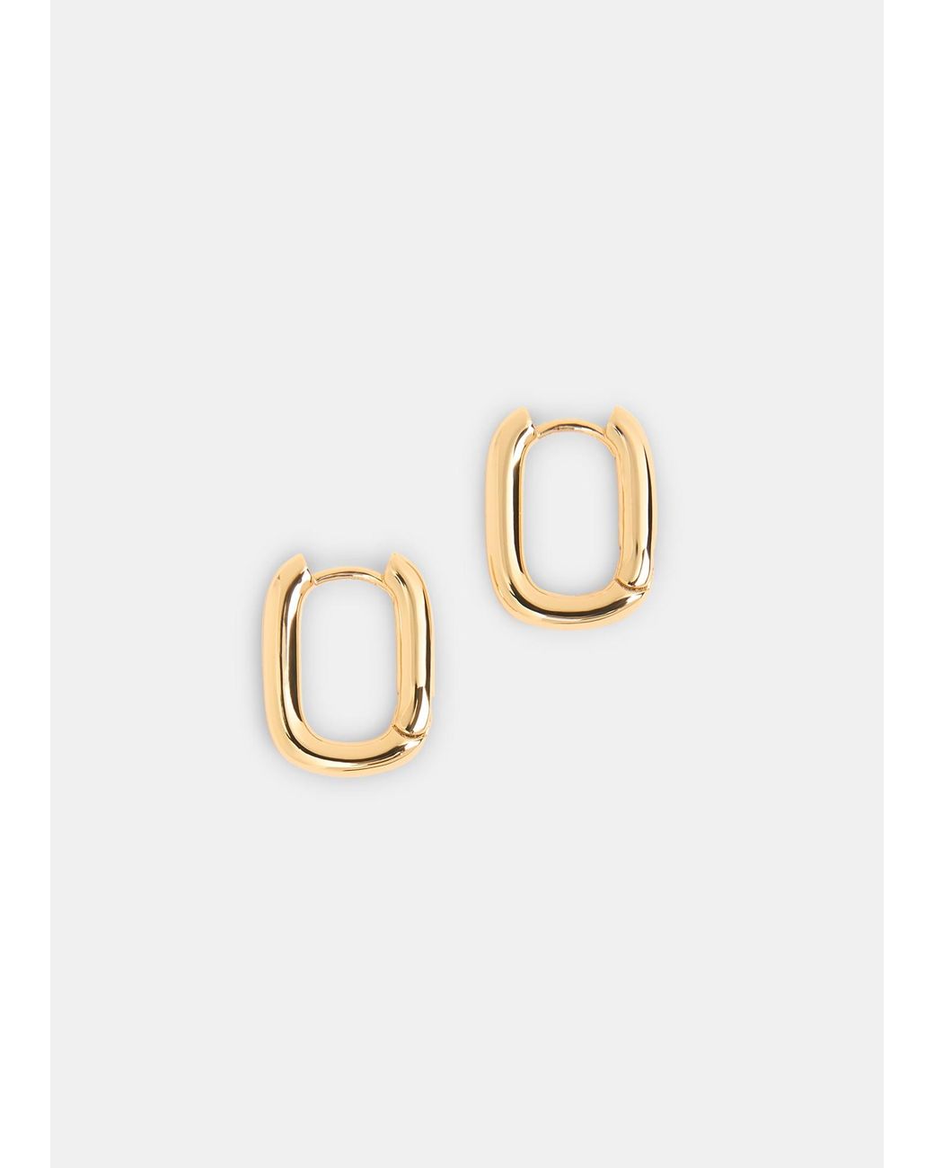 Whistles Red Rectangular Huggie Earring