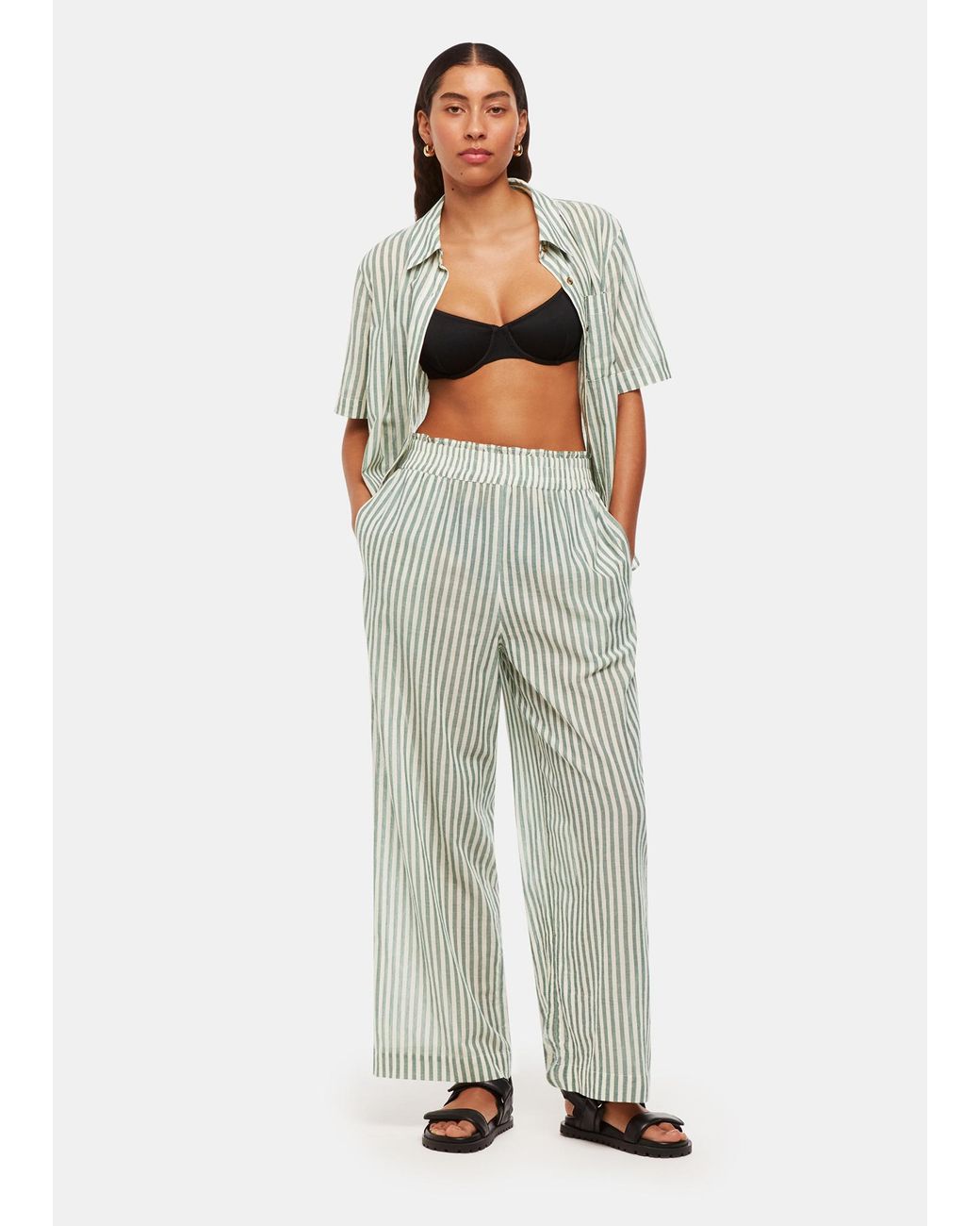 Whistles Multicolor Stripe Beach Trouser