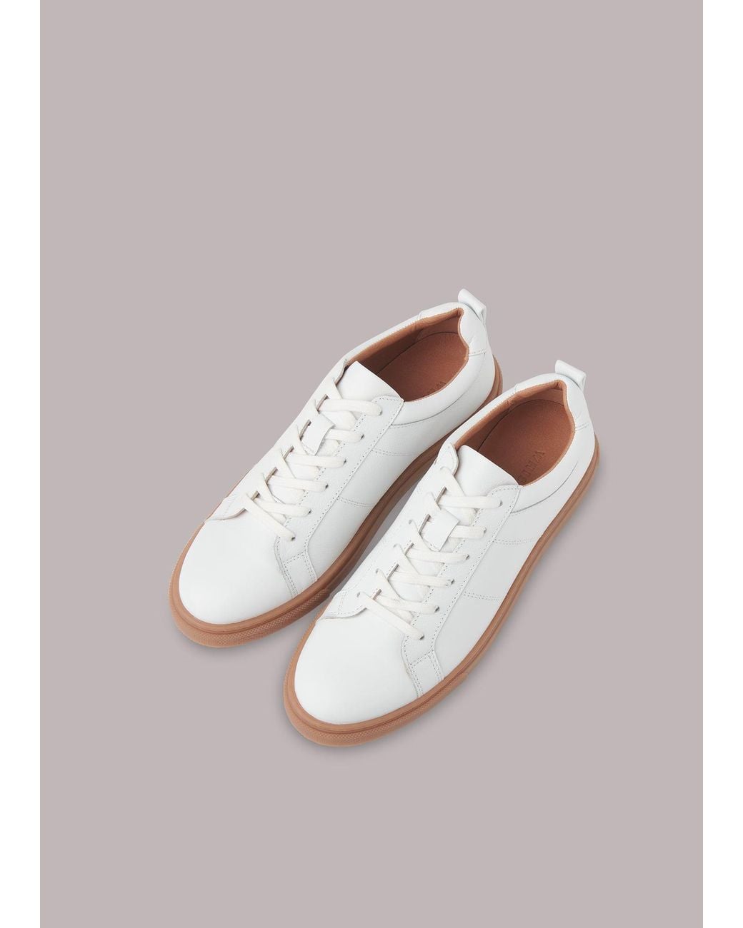 Whistles White Koki Gum Sole Trainer