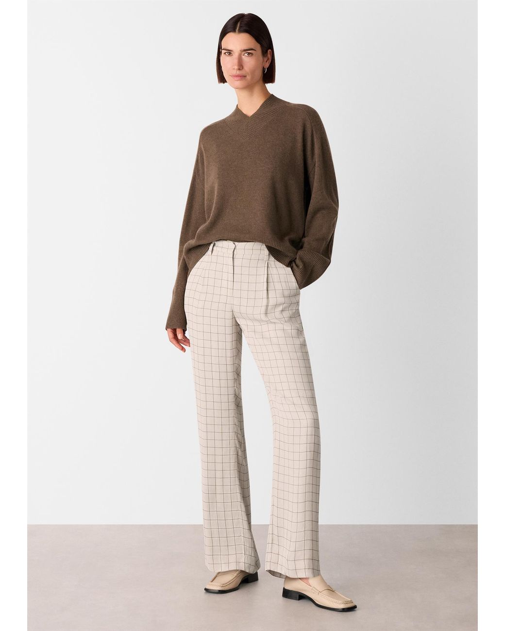 Whistles Multicolor Niamo Fine Grid Trouser