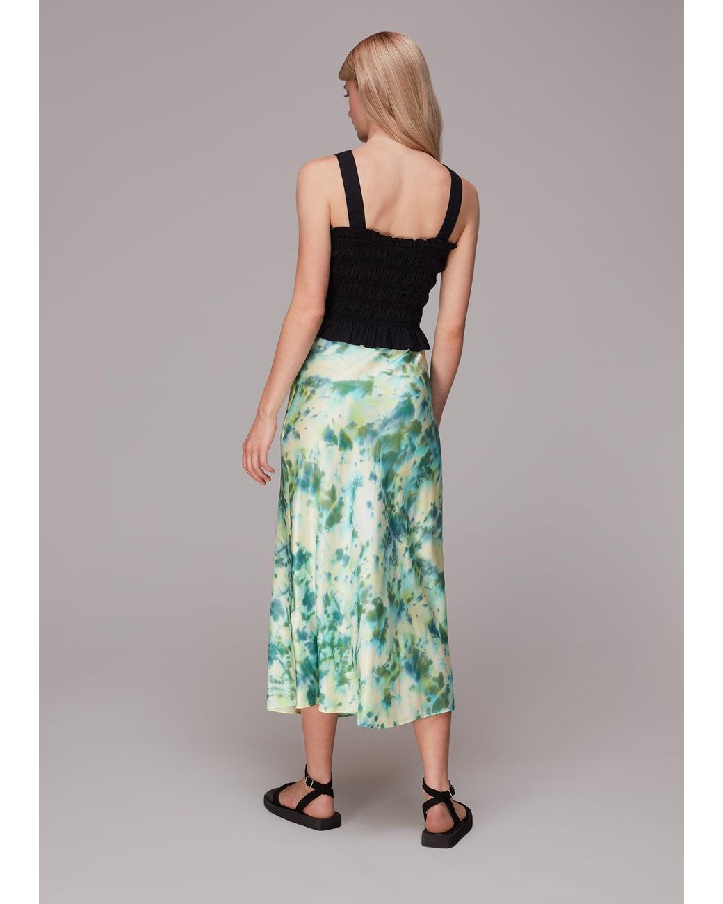 Whistles White Waterflower Bias Cut Skirt