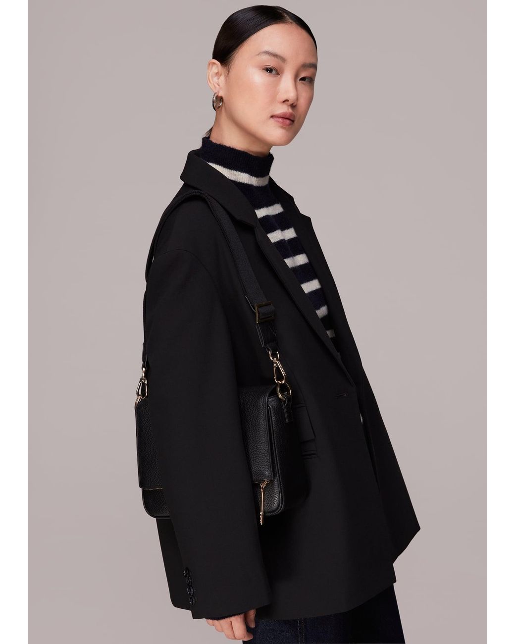 Whistles Gray Carla Oversized Blazer