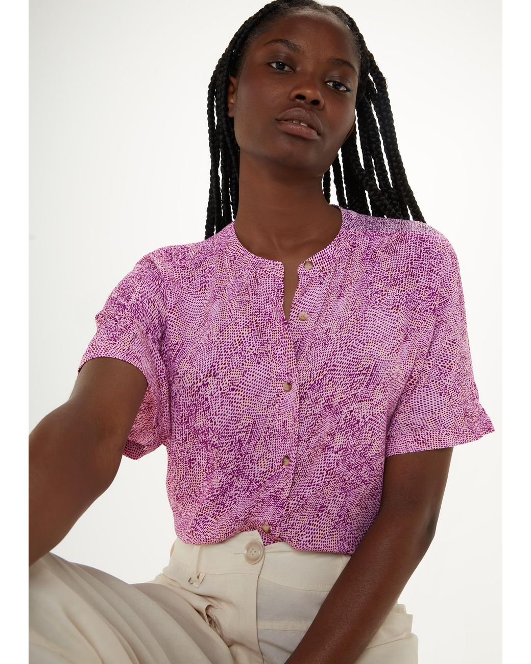 Whistles Purple Diagonal Snake Maisie Top