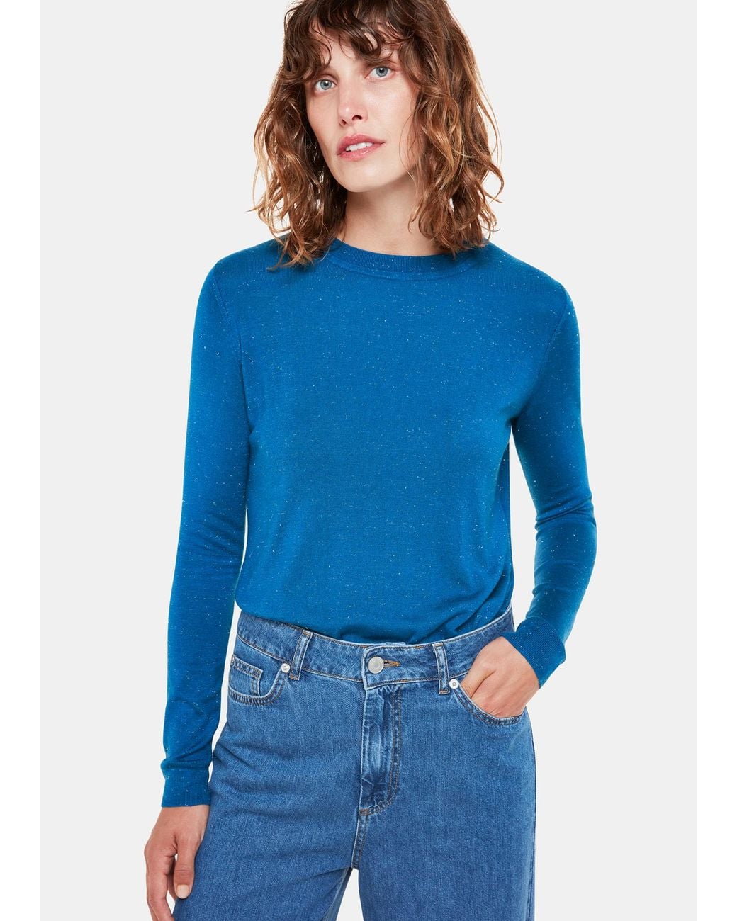 Whistles Blue Annie Sparkle Crew Neck