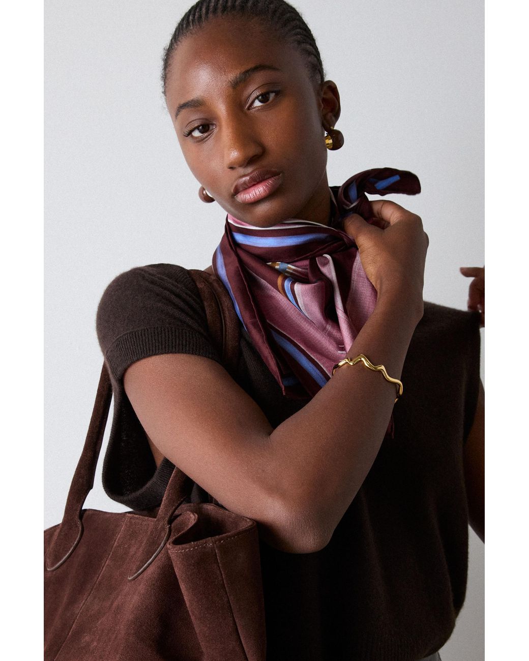 Whistles Red Limited Square Silk Scarf