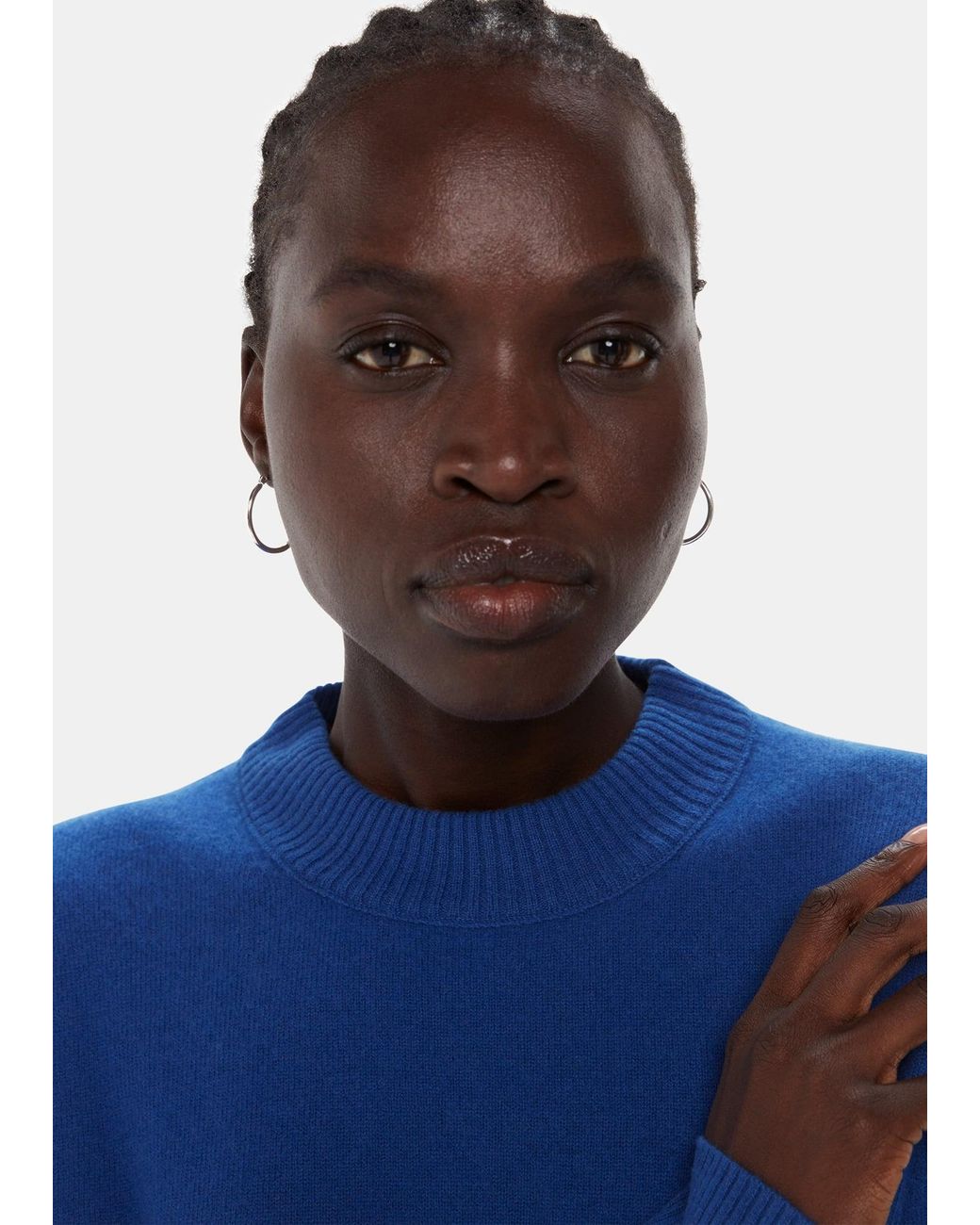 Whistles Blue Classic Hoop Earring