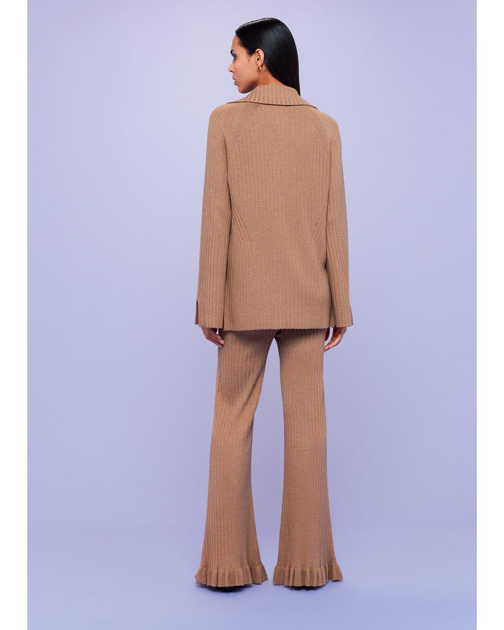 Whistles Purple Loki Wool Blend Trouser
